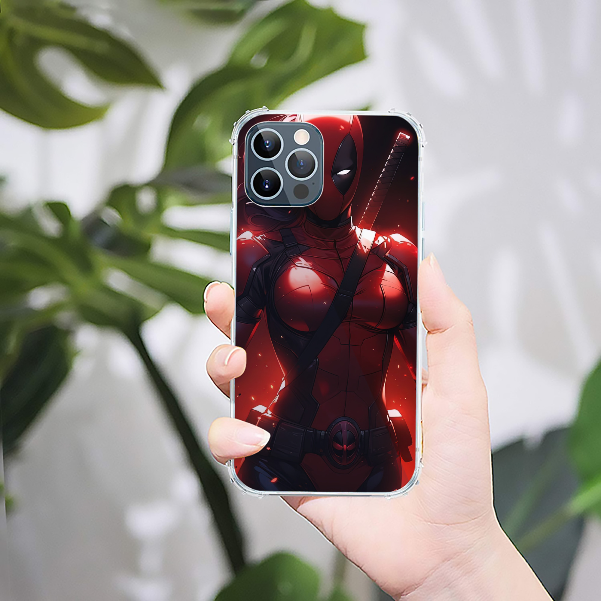 （画像用） Deadpool デッドプール 【iPhone 12シリーズ対応】透明スマホケース（クリアソフトケース）